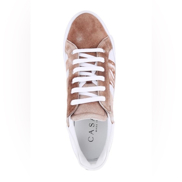 Casadei Tan & White Leather Sneakers | Size 39 - Picture 2 of 11